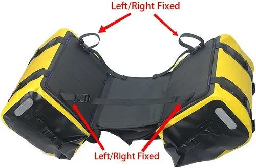 Vista 5 de WILD HEART Bolsa impermeable alforja de motocicleta 50L Bolsa de tanque Bolsa lateral de motor