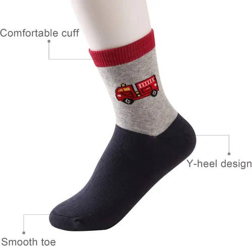 Vista 6 de SUNBVE Kids Boys Soft Fashion Cotton Dress Socks Gift