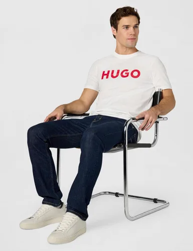 Vista 2 de Hugo Men's Print Logo Short Sleeve T-Shirt Blanco