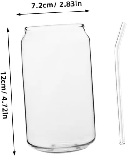 Vista 9 de Angoily Taza de almacenamiento con pajilla, acabado de cristal transparente adecuada para todo tipo de bebidas