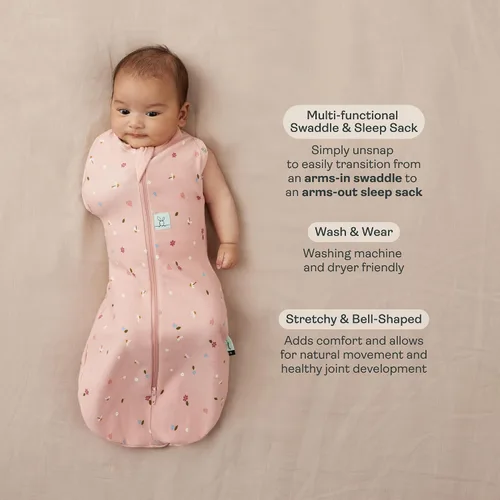 Vista 3 de ergoPouch Cocoon Swaddle Sack 0.2 TOG - Saco de dormir para bebé, ajuste suave y ceñido que ayuda a calmar el reflejo de sobresalto, ideal