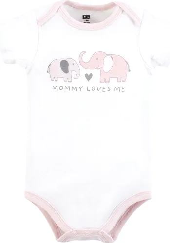 Vista 117 de Hudson Baby baby-girls Cotton Bodysuits 3-pack