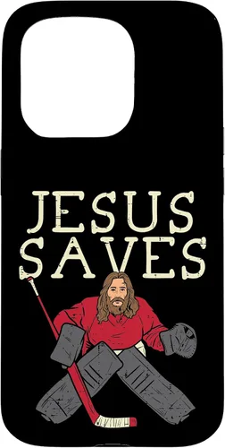Vista 14 de Jesus Save Ice Hockey Goalie Religious Christian Goaltender Case for iPhone 17