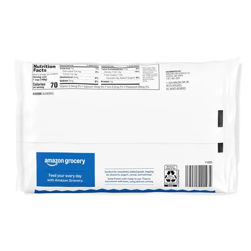 Vista 2 de Amazon Grocery, arándanos enteros, 16 onzas, congelados (anteriormente Happy Belly, el embalaje puede variar)