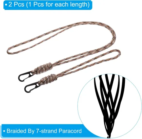 Vista 3 de PATIKIL Cordón de insignia con clip para llavero, collar y cierre de cordón camuflaje (Camouflage Beige)