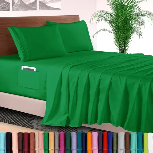 Vista 18 de Elegant Comfort - Juego de sábanas de lujo de 4 piezas - Ropa de cama de lujo de 1500 hilos, calidad de hotel prémium, microfibra, resistente a