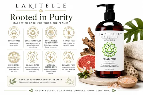 Vista 8 de Laritelle Cuidado orgánico del cabello, Champú