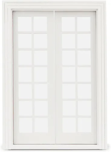 Vista 2 de Accesorios para casa de muñecas Ventanas en miniatura 1: 12 Escala Muebles Marco de ventana Modelo 28 Paneles Decoración de casa de muñecas Ventana