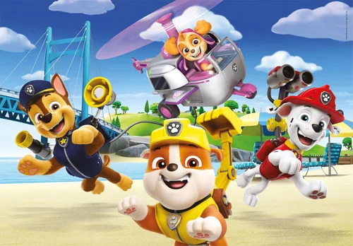 Vista 4 de Clementoni - 21623 - Rompecabezas supercolor - Paw Patrol - Rompecabezas de 2x60 piezas, rompecabezas para niños de 4 años, rompecabezas de dibujos