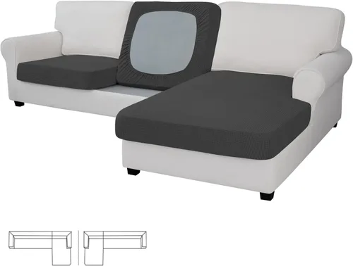 Vista 12 de Easy-Going - Funda de cojín elástica individual para sofá biplaza, sillón, funda de cojín protectora, suave, flexible con parte inferior elástica