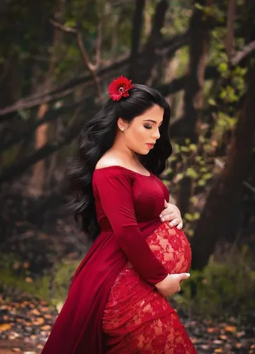 Vista 5 de ZIUMUDY Vestido de maternidad para sesión de fotos de manga larga con hombros descubiertos vestido de encaje ajustado con capa larga de gasa trian