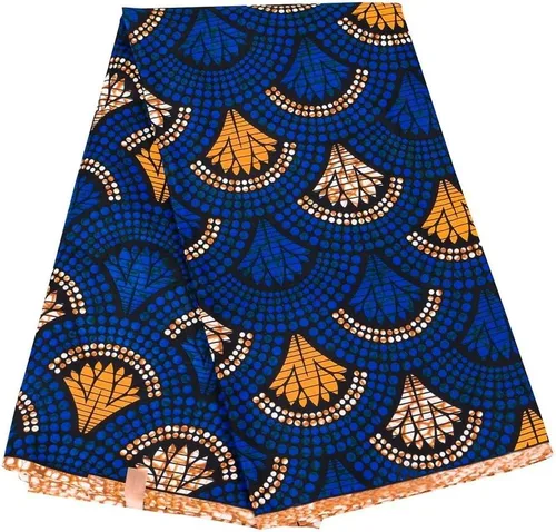Vista 14 de HollandaisWax Tela africana 6 yarda impresa tela africana Ankara tela de cera para vestido de fiesta 6681NEWa