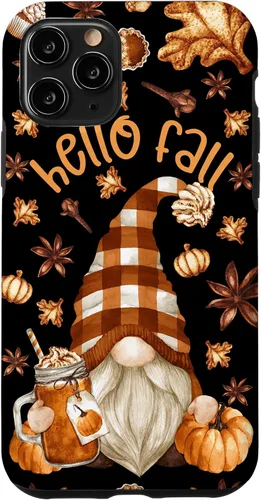 Vista 29 de Pumpkin Spice Coffee Hello Fall Funny Thanksgiving Gnome Case for iPhone 16