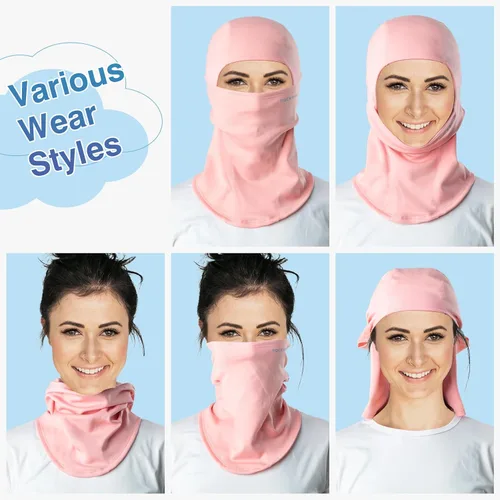 Vista 5 de ROCKBROS Balaclava Ski Mask for Men Cold Weather Scarf Windproof Thermal Winter Women Neck Warmer Hood for Cycling Hiking