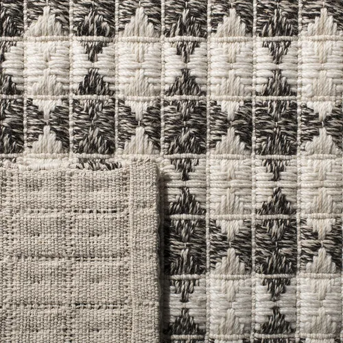 Vista 13 de SAFAVIEH Natura Collection - Alfombra de pasillo, 2 pies 3 pulgadas x 8 pies, gris y marfil, viscosa y lana hecha a mano, ideal para zonas de alto