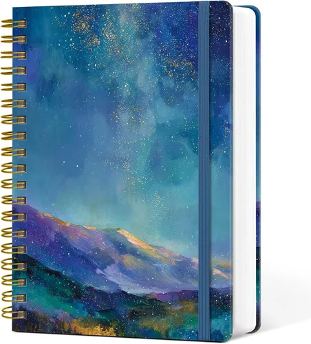 Vista 12 de Cuaderno rayado en espiral para el trabajo, 300 páginas gruesas B5 (7.1 x 10 pulgadas), diario a rayas universitarias para mujeres y escritura