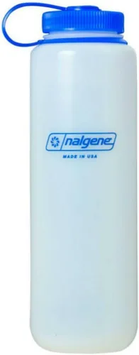 Vista 5 de Nalgene Botella de agua de boca ancha HDPE, transparente, 48 onzas