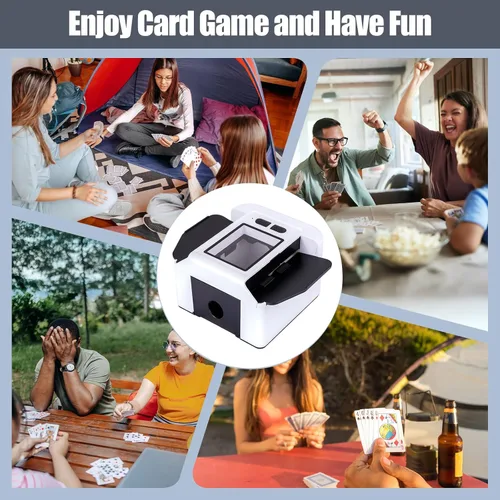 Vista 7 de Automatic Card Shuffler, Rechargeable Portable Shuffler Machine