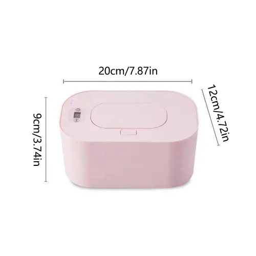 Vista 2 de Calentador de toallitas para bebés, dispensador portátil de gran capacidad con pantalla LED, soporte ajustable para toallitas húmedas para bebés