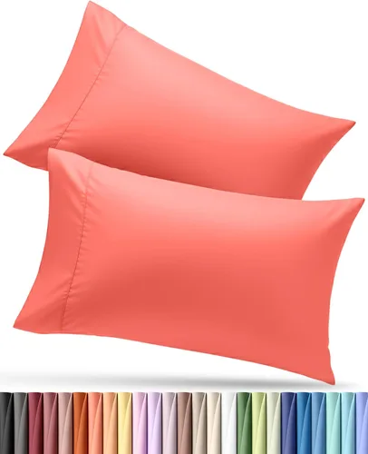 Vista 73 de Utopia Bedding - Juego de 2 fundas de almohada tamaño estándar, con cierre de sobre, tela de microfibra cepillada suave, resistentes al encogimiento