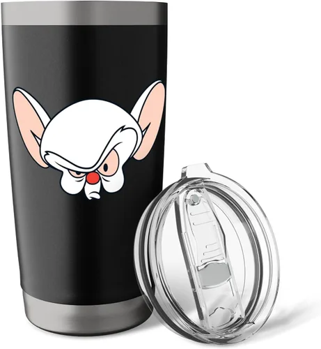 Vista 5 de Pinky and the Brain Vaso aislado de acero inoxidable Brain