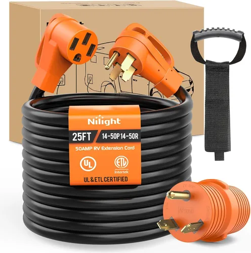 Vista 53 de Nilight Cable de Extensión para Secadora EV de 15 Pies 3 Clavijas 30 Amperios NEMA 10-30P 10-30R Cable de Extensiones Antiguas Servicio Pesado