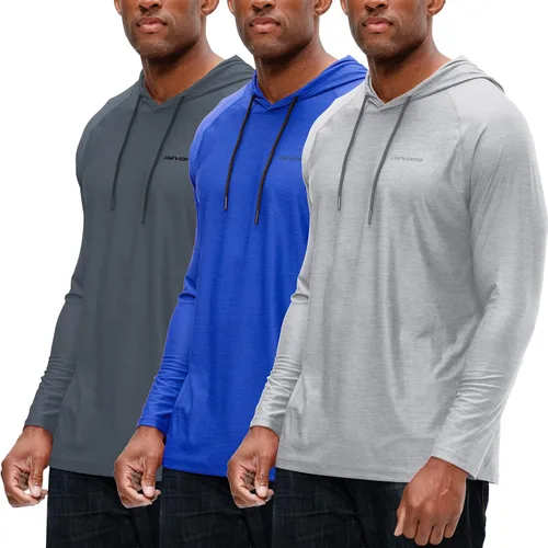 Vista 12 de DEVOPS - Sudadera con capucha para hombre, de manga larga, para pesca, senderismo, correr, entrenamiento