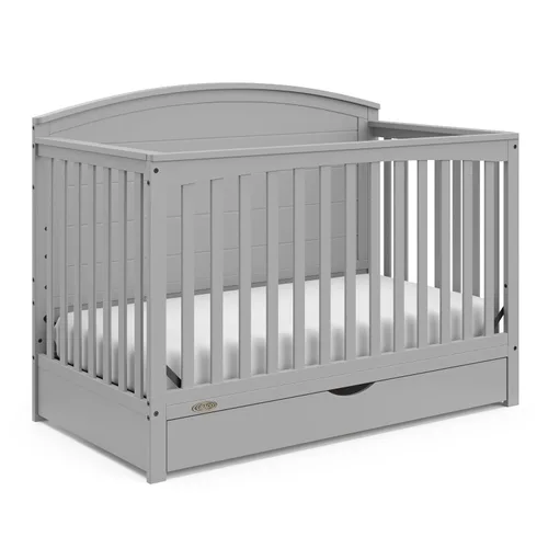 Vista 20 de Graco Bellwood - Cuna convertible 5 en 1 y cambiador con cajón (negro) - Certificado GREENGUARD Gold, cajón de almacenamiento de tamaño completo, se