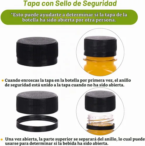 Vista 4 de TOMNK 45 botellas de plástico de 2 onzas con tapas, botellas de chupito de jengibre, recipientes reutilizables transparentes a granel para inyección