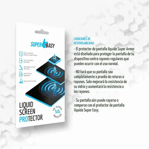 Vista 6 de SUPER EASY Protector de pantalla de vidrio líquido, resistente a arañazos y roturas, nanoprotección oleofóbica para todos los teléfonos, tabletas
