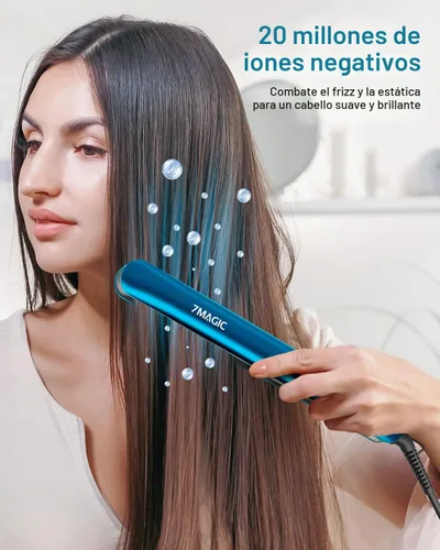 Vista 5 de 7MAGIC Plancha de Pelo Alisadora, Plancha Plana de Cerámica con LCD, Plancha de Pelo Profesional 2 en 1 para Cabello Grueso, Herramienta