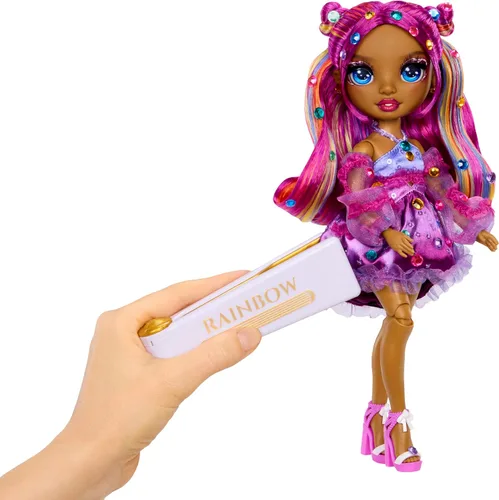 Vista 9 de Rainbow High Be Dazzling Fashion Dolls- Noemie Violette (Purple) with Bedazzler Tool and Sparkle Gems