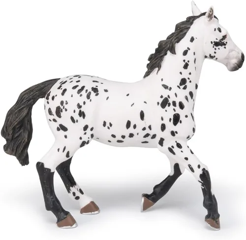 Vista 8 de Papo - Figura de caballo Appaloosa negra realista para niños - A partir de 3 años - Colección de caballos y ponis - Juego educativo para montar a