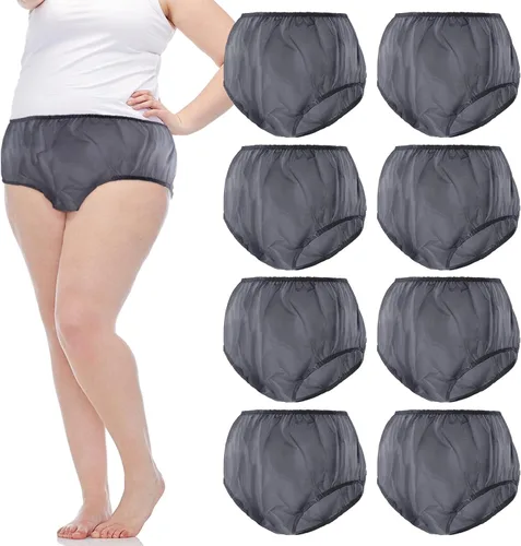 Vista 6 de 9 piezas de ropa interior impermeable para incontinencia, pantalones de plástico a prueba de fugas, protector de incontinencia, protector de pañal