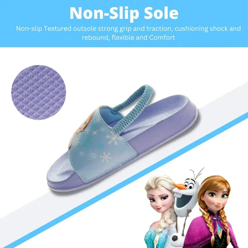 Vista 4 de Disney Minnie Mickey Encanto Lightning McQueen Lilo n Stich Sandalias de playa sin cordones con correa trasera (bebéniño pequeño)