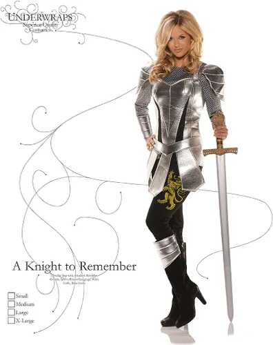 Vista 2 de UNDERWRAPS Women's Medieval Renaissance Knight Costume - A Knight to Remember