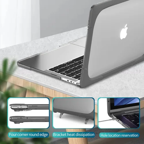Vista 7 de Funut Funda compatible con MacBook Air de 11 pulgadas A1370 A1465, MacBook Air 11 Kickstand, carcasa rígida de plástico resistente para Apple Laptop