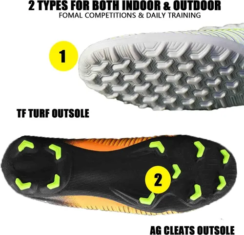 Vista 4 de Soccer Cleats for Mens Womens Turf Soccer Shoes SD