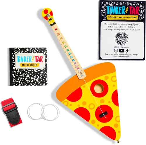 Vista 8 de TinkerTar - Guitarra Dinosaurio - La forma más fácil de comenzar y aprender a tocar la guitarra - Instrumento de juguete de 1 cuerda para niños