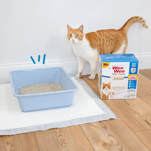Vista 6 de Four Paws Almohadillas para gatos Wee-Wee, aroma fresco, 10 unidades escencia fresca