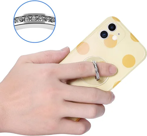 Vista 5 de Soporte de anillo transparente para teléfono celular Soporte para anillo de teléfono Soporte de anillo de dedo de agarre de dedo Soporte