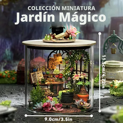 Vista 2 de Flever - Kit de casa de muñeca en miniatura para bricolaje, habitación creativa serie Botella de los Sueños, con muebles, para regalo romántico