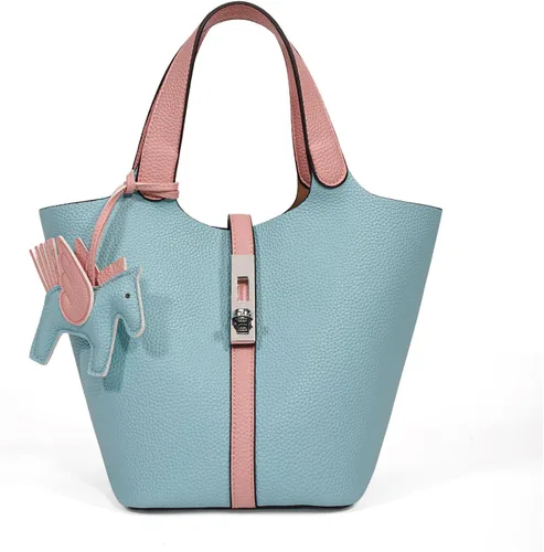 Vista 23 de Bolso de mano para mujer, de piel vegana, bolso de mano con asa superior, bolso de hombro con bolso pequeño desmontable