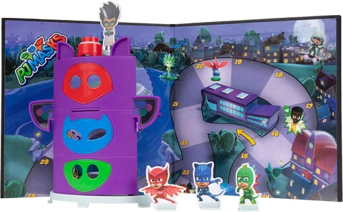 Vista 6 de PJ Masks Hasbro Gaming HQ Rescue - Juego de mesa para niños, juegos preescolares, Race to Stop Romeo, incluye torre de plástico 3D