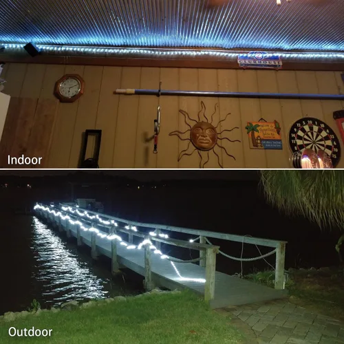 Vista 5 de Cuerda de luces LED para exteriores, luz diurna blanca de 6500 K, impermeable, 432 LED, 40 pies, 39.4 ft, enchufe flexible de 110 V