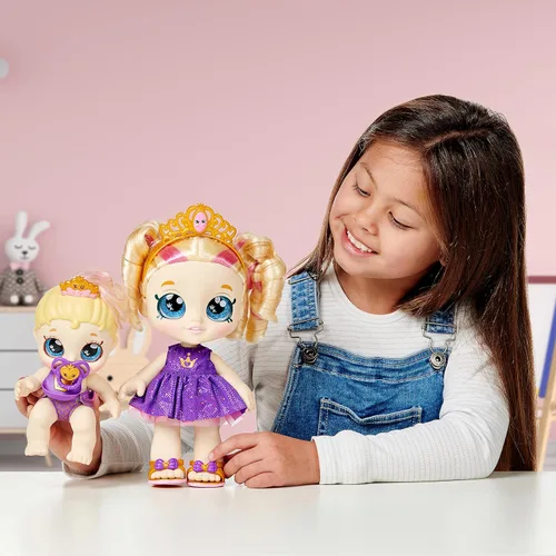 Vista 6 de Kindi Kids Scented Sisters - Muñeca de juego preescolar de 10 pulgadas - Tiara Sparkles