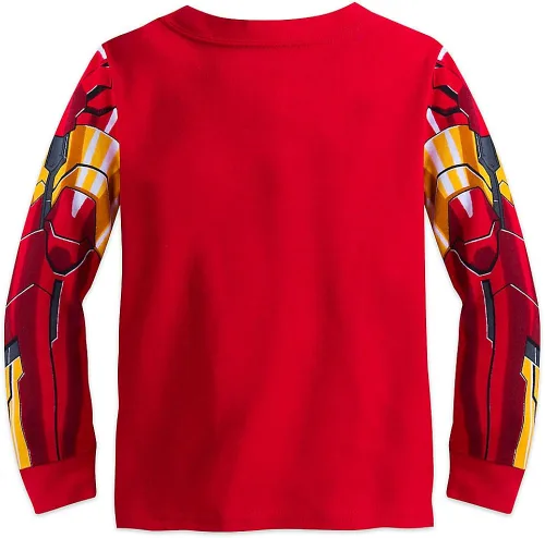 Vista 4 de Marvel Iron Man Costume PJ PALS Pajamas Set for Boys, Red