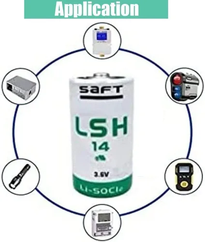 Vista 4 de (1 cuenta) LSH14 3.6V 5800mAh batería de litio Formato C PLC para SAFT LSH14 batería