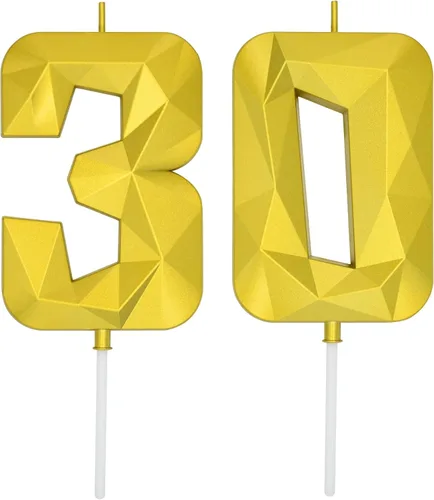 Vista 139 de DERVENTA Vela Grande de Cumpleaños Número 3D Verde Luminoso de 3.7 Pulgadas Celebración de Fiesta Aniversario Decoración Adorno para Pastel 1 Pieza