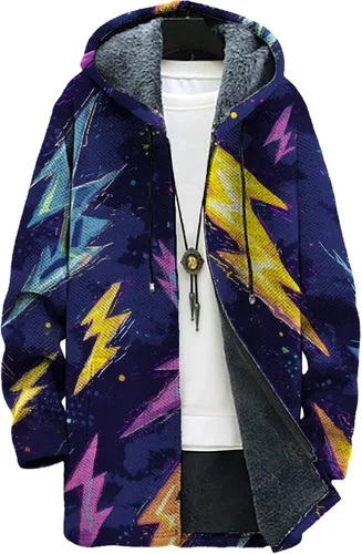 Vista 37 de Mens Hooded Cardigan Japanese Art Zip Up Long Sleeve Sweater Hoodie Dragon Print Coat with Pockets